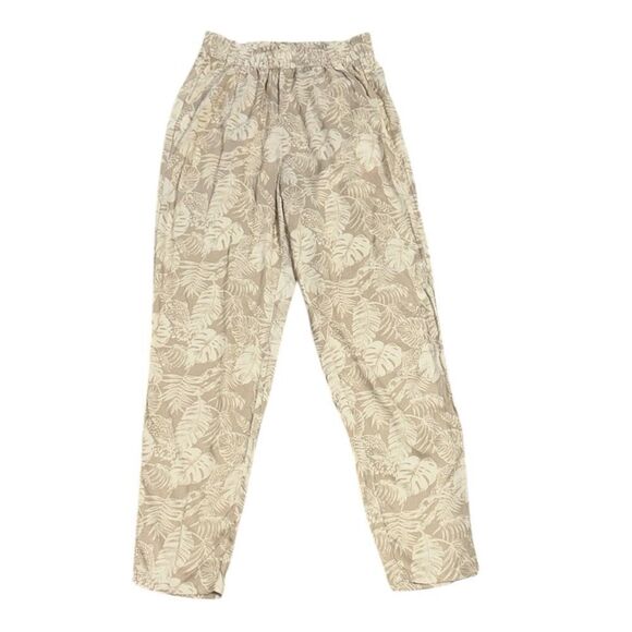 H&M Tan High rise Floral Print Lightweight Pants(Size 4) - Picture 3 of 7